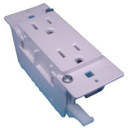 UNITED STATES HDW MFG/U S HARDWARE WHT DPLX Receptacle E-120C